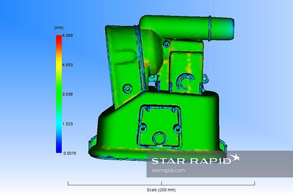 Moldflow wall thickness analysis, star rapid case study, nedap